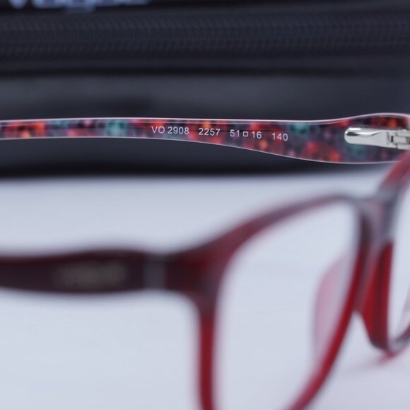 Vogue VO2908 2257 Square Eyeglasses Transparent Bordeaux 51mm - Picture 6 of 9